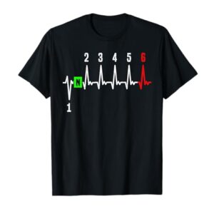 1N23456 1 Down 6 Up Motorcycle Shift Pattern T-Shirt -