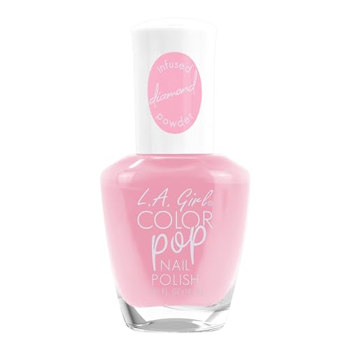 L.A. Girl Color Pop Nail Polish with Diamond Powder, Cupcake Pink GNL888G -