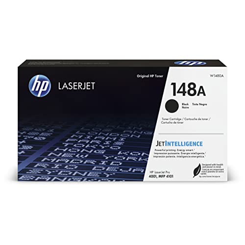 HP 148A Black Laserjet Toner Cartridge | This Cartridge Works Laserjet Pro 4001, MFP 4101 | W1480A -