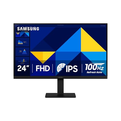 SAMSUNG 24" (S30GD) Essential Monitor with IPS Panel and Tilt Only Stand, 100Hz Refresh Rate, Ergonomic Design, Advanced Eye Care, Game Mode, LS24D304GANXZA -
