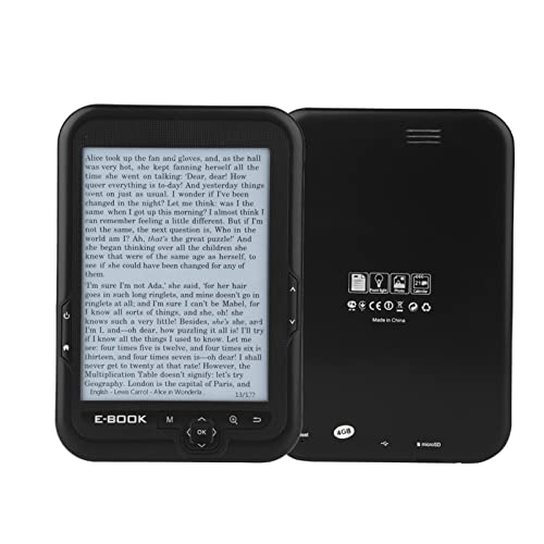 Electronic Book Reader, EBook EInk 6 Inch Ereader 600 X 800 Resolution Kindle Paperwhite 2023 Portable EBook Readers Display 300DPI Blue Cover Black 4G Reader Case for (Black) -