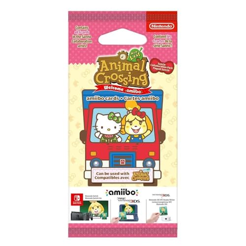 Nintendo France SARL Animal Crossing: New Leaf - Welcome Pack Sanrio - Amiibo 6 Card (Multi), Black, 2003266 -