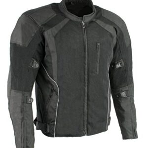 Milwaukee Leather Men's All Season Textile CE Armored Motorcycle Racer Jacket - Large - Large -