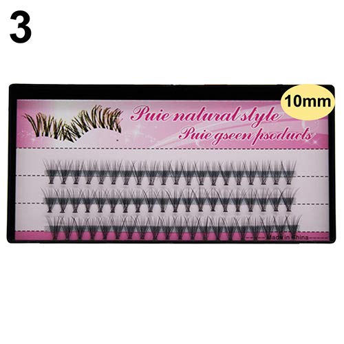 litymitzromq 60 Pcs Fake False Eyelashes, Women Professional Makeup Clusters Classical Grafting Eye Lashes Grafting Fake False Eyelashes Makeup Extension 10 mm -