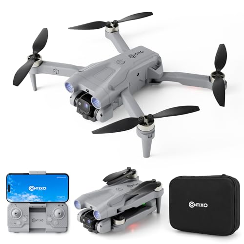 Contixo F21 1080P UHD Camera Drone, 3D Flips, Brushless Motors, Obstacle Avoidance, Foldable Design, One-Key Start, Altitude Hold, 15-Minute Flight Time – Ideal for Beginners and Kids and Adults -