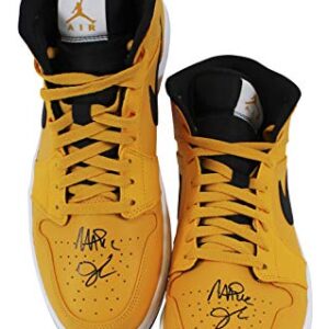 Lakers Magic Johnson Signed 2018 Nike Air Jordan 1 Mid Size 11.5 Shoes w Box BAS -