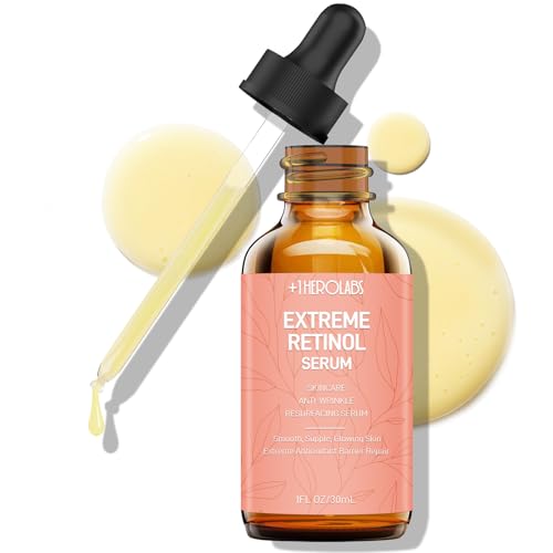 Retinol Serum for Face 2.5%, B5 Resurfacing Retinol Serum with Vitamin C, Vitamin E, Hyaluronic Acid, Niacinamide, Peptide for Anti-Aging, Wrinkle Smoothing, Dark Spot Corrector, Brighten Dullness -