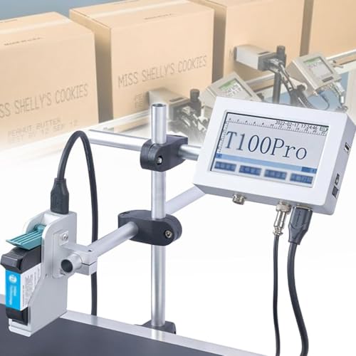 Lbxlhr Small Printer Date Coding Machine,Automatic Online Inkjet Printer,Date Coder,Label Printer,in Line Inkjet Coder,Automatic Coding and Marking Equipment(24.5mm) -