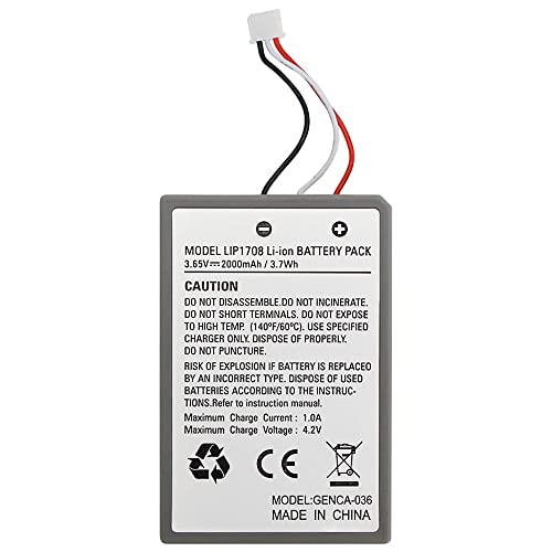 OSTENT 2000mAh 3.65V Lithium Ion Li-ion Rechargeable Battery Pack Replacement for Sony PS5 DualSense Wireless Controller -