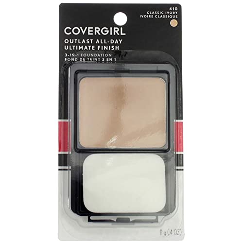 CoverGirl Ultimate Finish Liquid Powder Make Up, Classic Ivory [410] 0.40 oz (Pack of 12) -