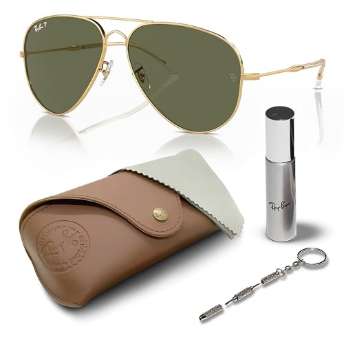 RAY-BAN RB3825 OLD AVIATOR Pilot Shape Sunglasses with Official Eyewear Care Kit Bundle -