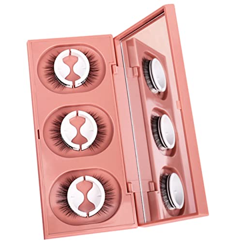 3Pairs Self Adhesive Fake Eyelashes of Fluffy Eye Lashes for Natural Makeup Looks Easy to Apply and Reusable Eye Lashes for Daily Use Parties and Night -