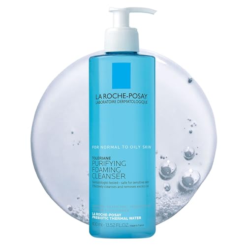 La Roche-Posay Toleriane Purifying Foaming Facial Cleanser, Oil Free Face Wash for Oily Skin with Niacinamide, Pore Cleanser Won’t Dry Out Skin, Unscented -