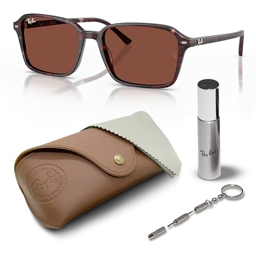RAY-BAN RB2231 RAIMOND Square Shape Sunglasses with Official Eyewear Care Kit Bundle -