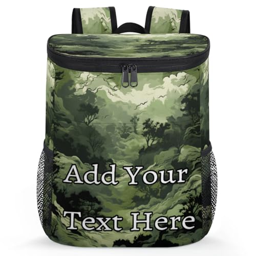 Obtravar Mountain Camo Custom Cooler Backpack Personalized Insulated Backpack Cooler Waterproof Leak Proof Large Capacity Cooler Bag -