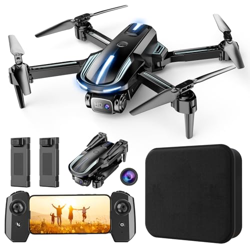 Drone with Camera 1080P HD FPV Foldable Mini Drone for Beginners Kids Adults, Drone with One Key Take Off/Landing, Gesture Selfie, Altitude Hold, 3D Flip, Easy to Fly, 2 Batteries, Toys for Boys Girls -