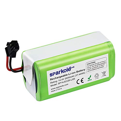 SPARKOLE 14.4V 2600mAh Replacement Battery for Ecovacs Deebot N79S, N79, DN622, DN622.11 and Eufy Robovac 11, 11S, 11S Max, 30, 30C, G30, G10 Hybrid -