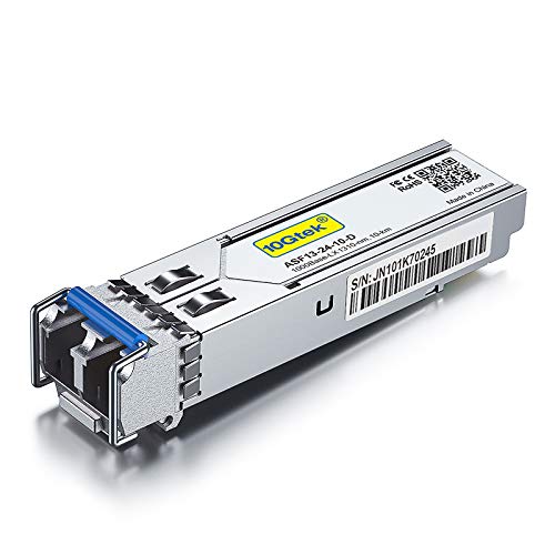 10GTEK 1.25G SFP Transceiver 1000Base-LX, 1310nm SMF SingleMode Fiber Optic Module, up to 10 km, for Cisco GLC-LH-SMD, Meraki MA-SFP-1GB-LX10, Ubiquiti UniFi, Fortinet, Mikrotik, TP-Link TL-SM311LS -