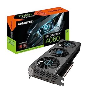 GIGABYTE GeForce RTX 4060 Eagle OC 8G Graphics Card, 3X WINDFORCE Fans, 8GB 128-bit GDDR6, GV-N4060EAGLE OC-8GD Video Card -