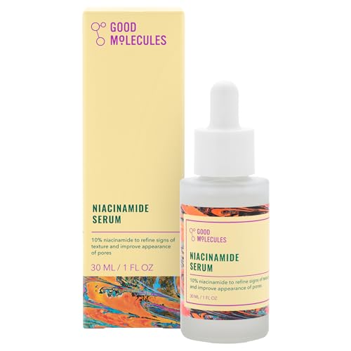 Good Molecules Niacinamide Serum - 10% Niacinamide to Target Acne, Nourishment, and Skin Tone - Ultra Hydrating Serum and Brightening Skin Care for Face -