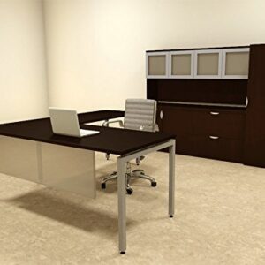 5pc L Shape Modern Contemporary Executive Office Desk Set, OF-CON-L80 -