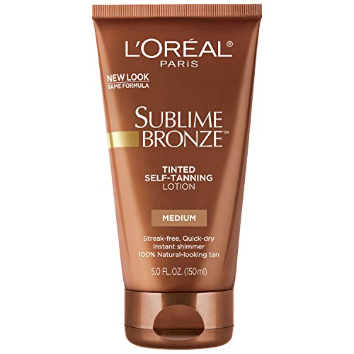 L'Oreal Paris Sublime Bronze Tinted Self Tanning Lotion, Medium Natural Tan 5 fl. Oz -