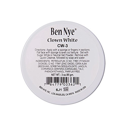 Ben Nye Clown White Makeup ,3 oz -