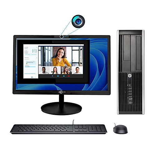 HP Desktop Computer Compaq Pro 6200 SFF Intel Core i5-2400 Up to 3.40GHz 8GB DDR3 Ram 512GB SSD with 20" Camera Monitor, HDMI, VGA, Keyboard & Mouse, Win 10 Pro (Refurbished) -