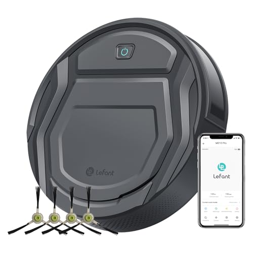 Lefant M210 Pro Robot Vacuum Cleaner, Slim and Quiet, 3 Suction Levels, 6 Cleaning Modes, Schedule Time, WiFi/APP/Alexa, 120-Min Runtime, Self-Charging, Perfect for Pet Hair and Hard Floors -