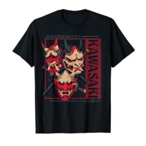 Kawasaki City Retro Japanese Noh Masks 80s Kawasaki T-Shirt -
