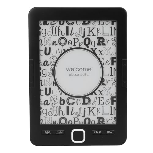 Wisoqu Ebook Reader, 8GB Book Reader with 6 Inch Flat Ink Touch Screen, Portable Electric EInk Book Reader for Commuting Travel -