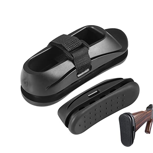 Zamudam Slip-on Gunstock Recoil Pads for AK Rifle Rubber Stock Butt Pads Shockproof Recoil Reducing Buffer Pad Rear Cushion Black -