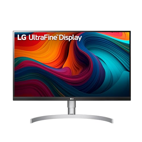 LG UltraFine UHD 27-Inch 4K UHD 2160p Computer Monitor 27UN850-W, IPS with VESA DisplayHDR 400, AMD FreeSync, and USB-C, White,Silver -