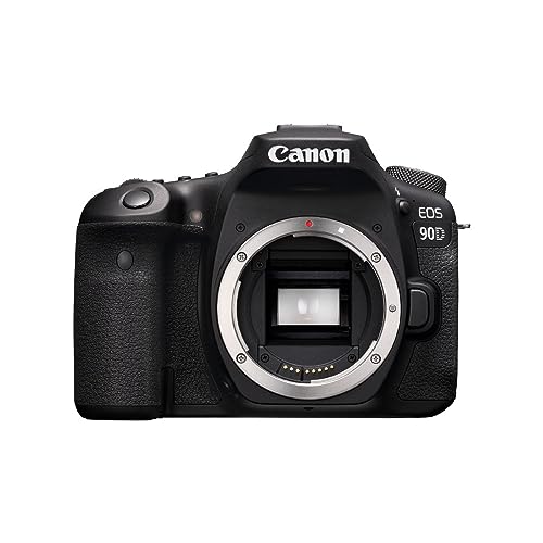 Canon DSLR Camera [EOS 90D] with Built-in Wi-Fi, Bluetooth, DIGIC 8 Image Processor, 4K Video, Dual Pixel CMOS AF, and 3.0 Inch Vari-Angle Touch LCD Screen, [Body Only], Black -