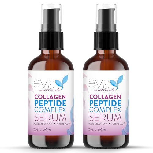 Eva Naturals Collagen Peptide Serum - Anti-Aging, Dark Spot Corrector, Skin Hydrator, Unisex, 2 oz -
