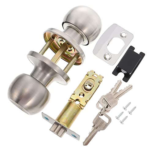 IWOWHERO 1Set Durable Door Knob with Exterior and Interior Doorknob for Bedrooms and Entryways Elegant Design and Reliable -