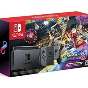 Nintendo Switch w/ Gray Joy-Con + Mario Kart 8 Deluxe (Full Game Download) - Switch -