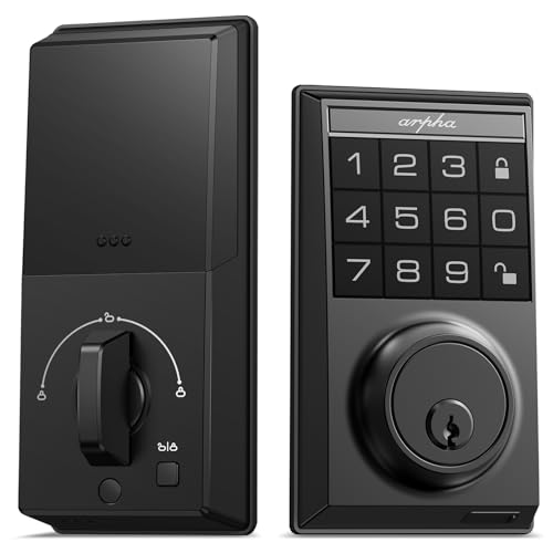 Keyless Entry Door Lock D100, Electronic Keypad Deadbolt, Smart Locks for Front Door with 100 User Codes, One-Touch Lock/Unlock, Auto-Lock, Anti-Peeking Password, 2 Keys, Easy Install, Zinc Alloy -