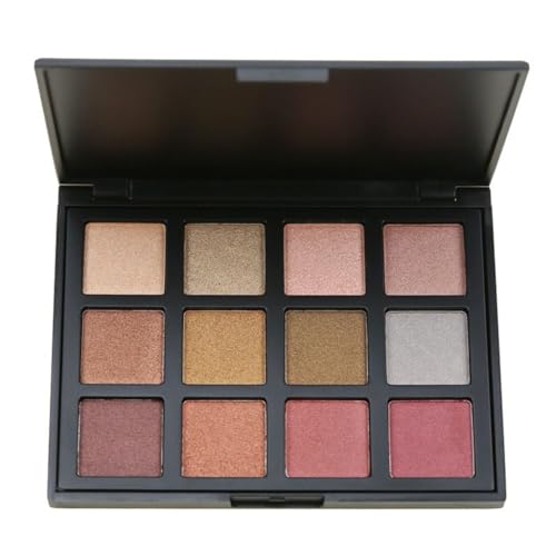FMURY Pearlescent Matte Color Makeup Plate Smoky Makeup Earth Color 12 Color Eye Shadow Plate -