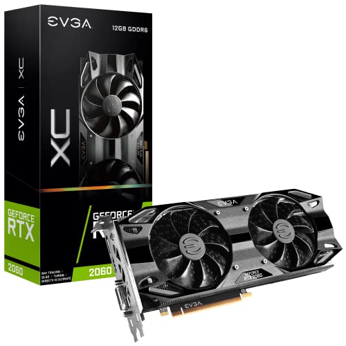 EVGA GeForce RTX 2060 12GB XC Gaming,12G-P4-2263-KR, GDDR6,Dual Fans,Metal Backplate -