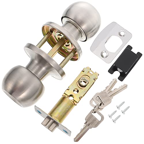 1 Set Door Lock Door Knobs Interior Keyless Entry Locks Entry Door Knobs Interior Door Knobs Door Handle Door Knob Hardware Lock Dropshipping Stainless Steel -