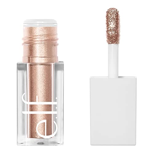 e.l.f. Liquid Metallic Eyeshadow, Gel Formula, Multi-Dimensional Finish For Bold Eye Looks, One-Swipe Coverage, Vegan & Cruelty-Free, Moon, 0.1 Fl Oz -