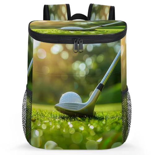 Obtravar Golf Printed Cooler Backpack Insulated Backpack Cooler Waterproof Leak Proof Large Capacity Cooler Bags for Picnic Camping Work Beach -