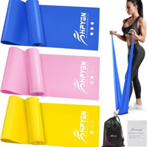 HPYGN Resistance Bands, Exercise Bands, Physical Therapy Bands for Strength Training, Yoga, Pilates, Stretch Elastic Band with Different Strengths, Workout Bands for Home Gym -