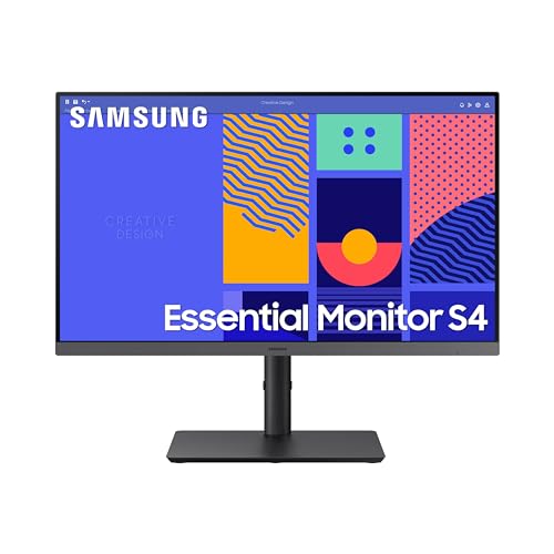 SAMSUNG 24-Inch S43GC Series Business Essential Computer Monitor, IPS Panel, Height Adjustable Stand, Triple Input, New DisplayPort, 100Hz, AMD FreeSync, Advanced Eye Care LS24C432GANXZA, 2024 -