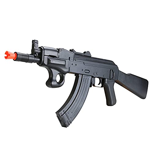Bulldog Airsoft AK-47 Style SR47 Series Semi/Full Auto Electric AEG Rifle 120 Rounds Mid Cap Mag 340 FPS -