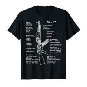 AK-47 T-Shirt TShirt Shirt AK-47 Blueprint T-Shirt -
