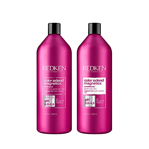 REDKEN Color Extend Magnetics Shampoo | For Color-Treated Hair | Gently Cleanses & Protects Color | With Amino Acid | Sulfate Free Shampoo -