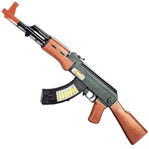 LilPals' 27 Inch AK-47 Toy Machine Gun Rifle – with Dazzling Light, Amazing Sound & Unique Action -