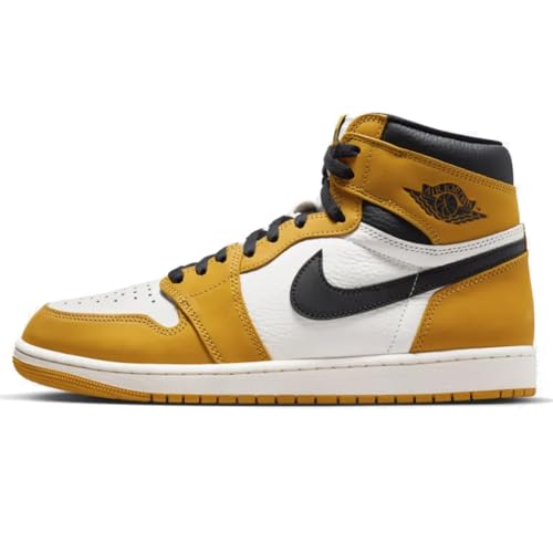 NIKE Men's Jordan 1 High OG “Yellow Ochre” Size 10 Yellow Ochre/Black-Sail (DZ5485-701) -